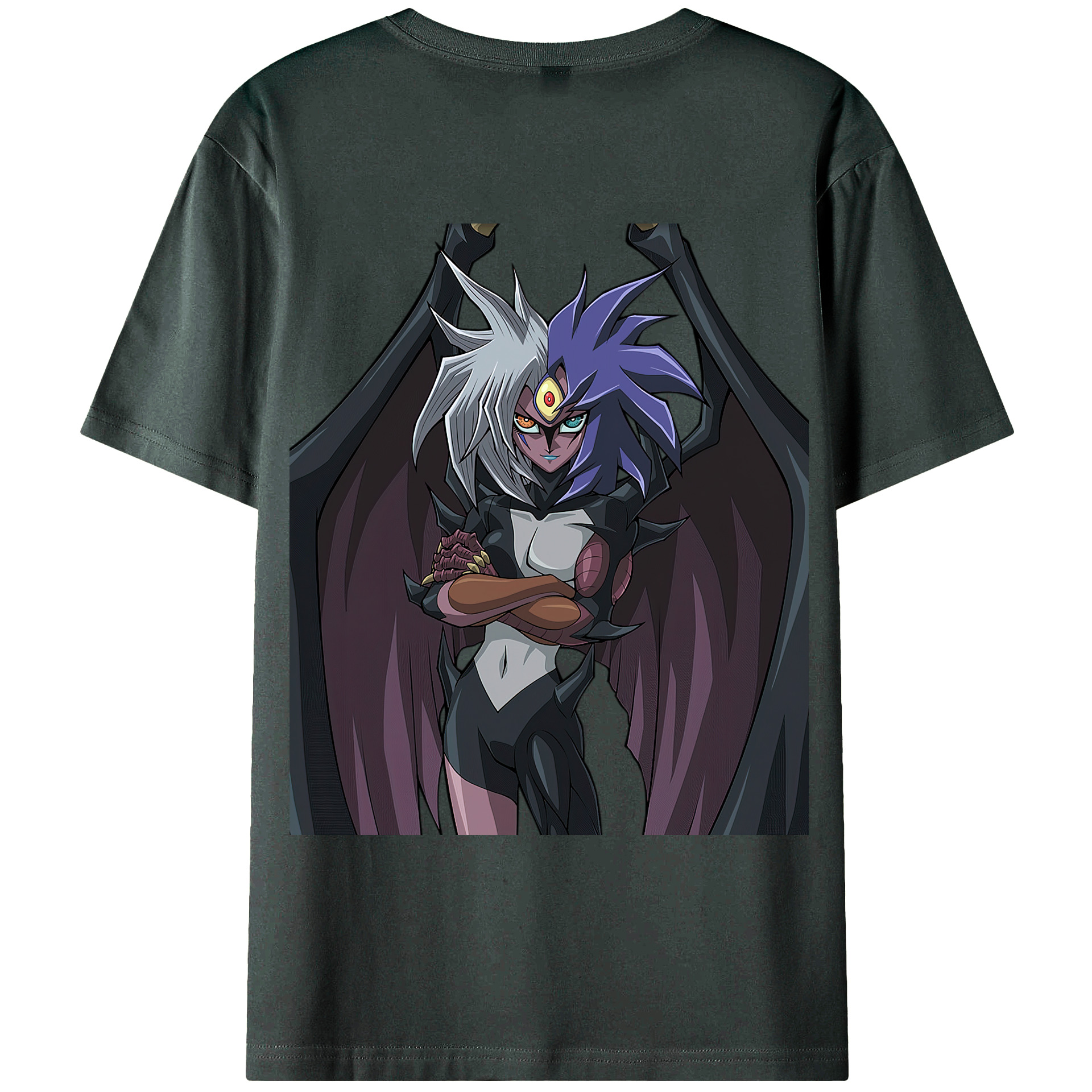（画像用） 遊☆戯☆王 Yu-Gi-Oh! 綿100％ メンズ半袖Tシャツ（バックプリント） 通気性